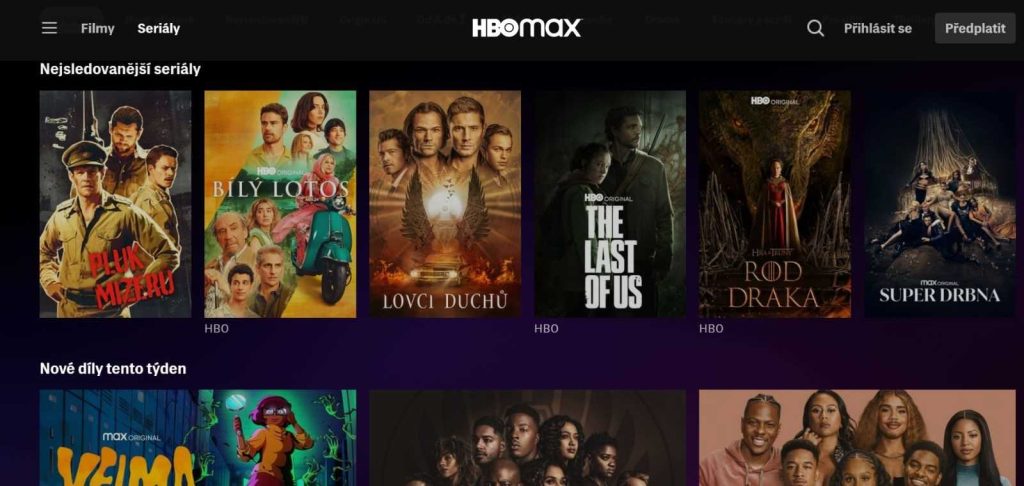 Nejoblíbenější seriály na HBO Max