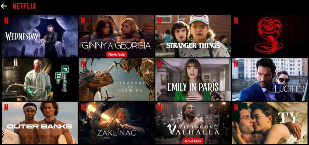 Nejoblíbenější seriály na Netflixu